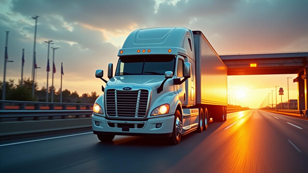 Advanced digital logistics network showing global Freight Tracking connectivity