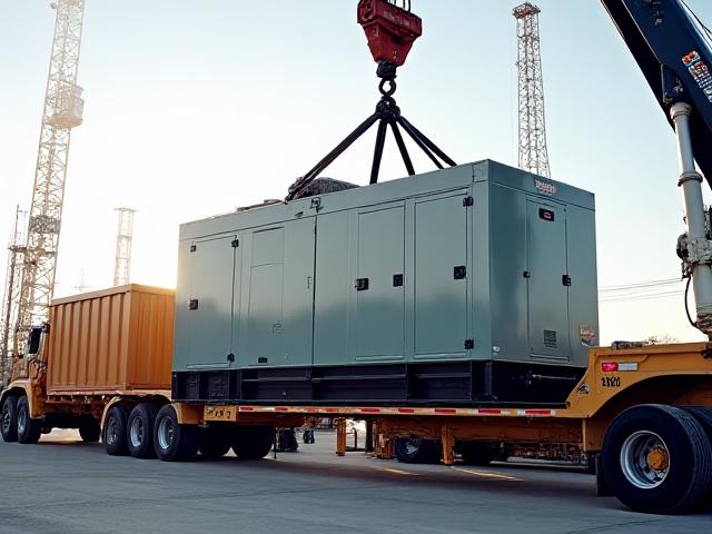 Industrial generator delivery at power station
